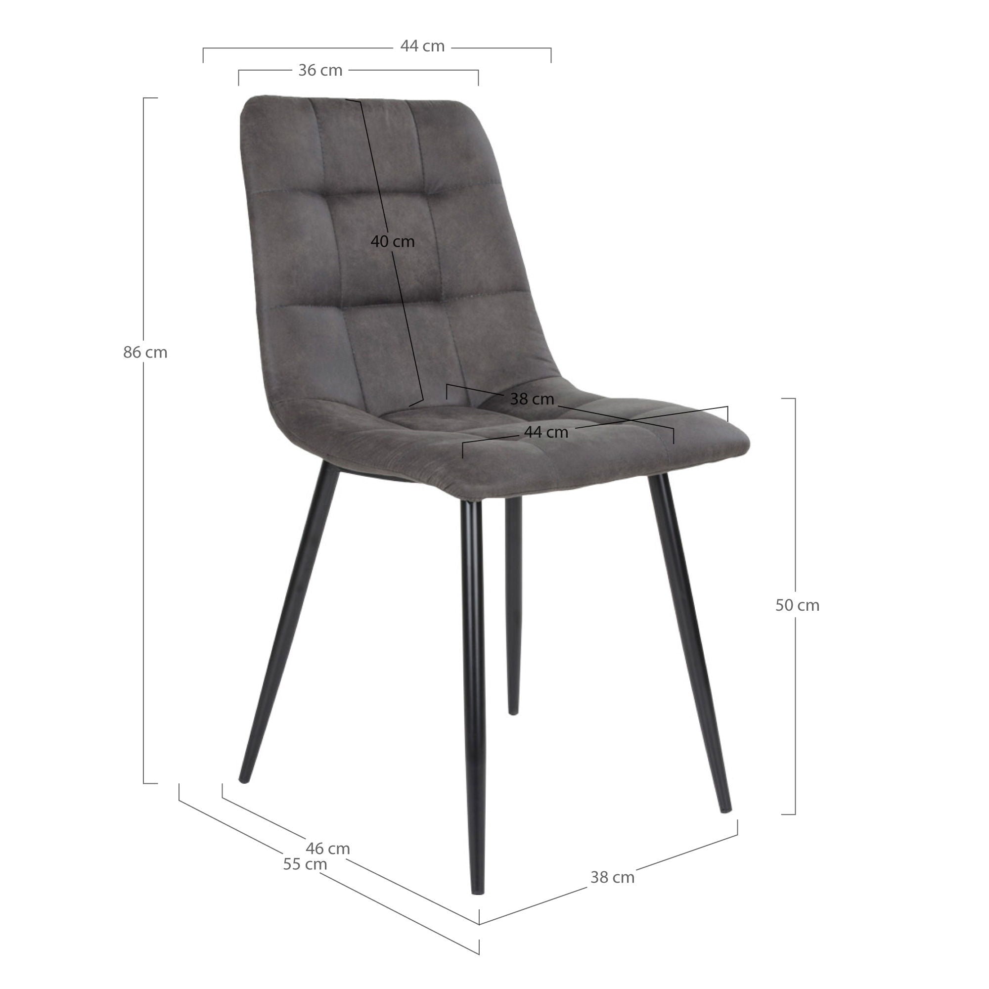 Middelfart Dining Chair – Dark Grey By House Nordic (set of 2)