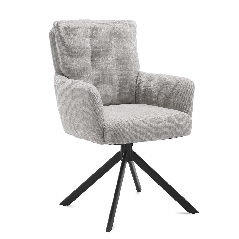 Nobel dining chair in mango wood – front three-quarter view