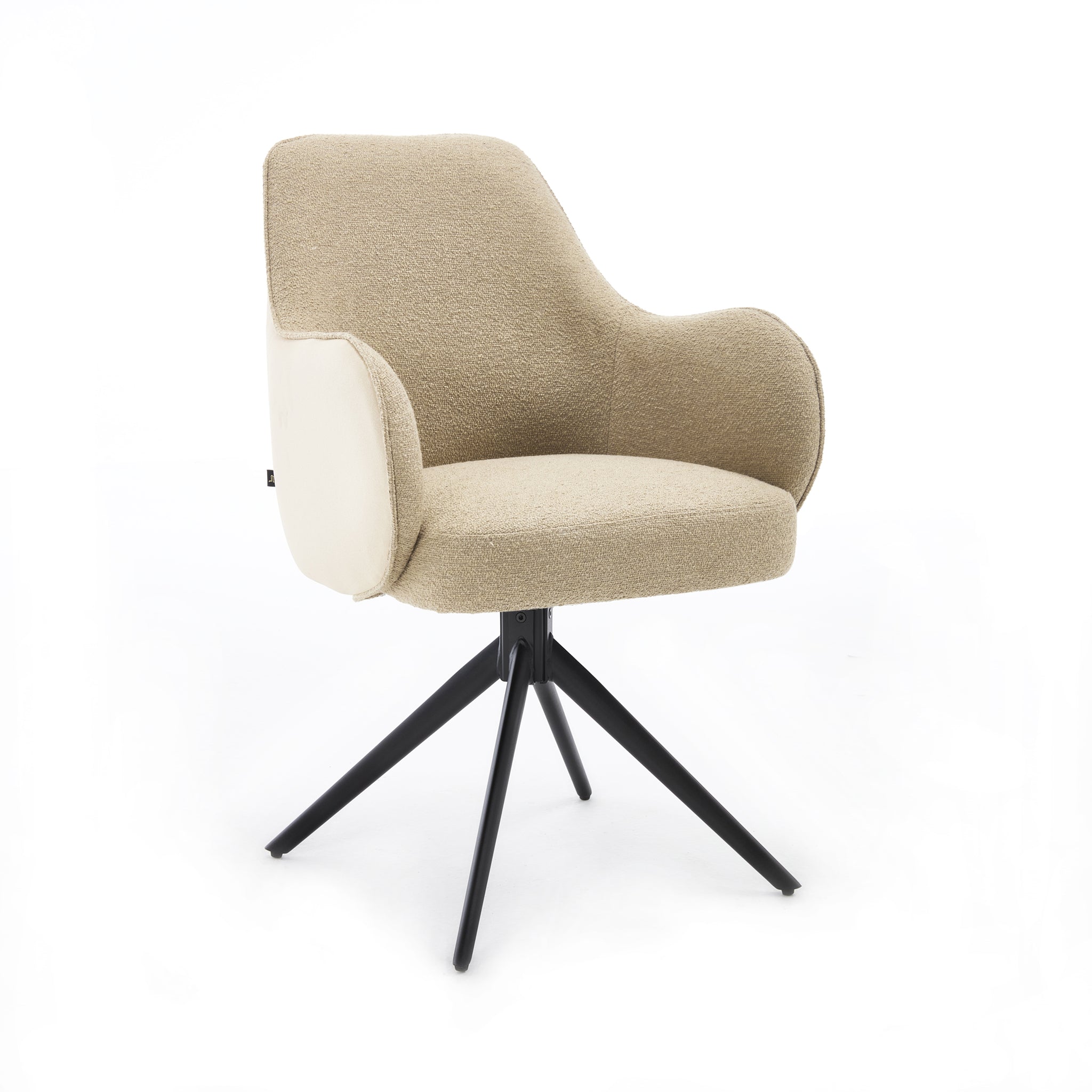 Kyler dining chair in mango wood – front three-quarter view
