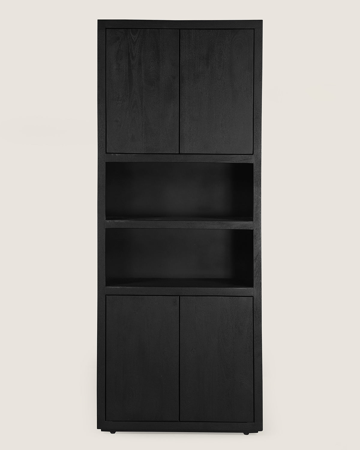 Boekenkast Hugo Black - 2 vakken 4 deuren | 80 cm