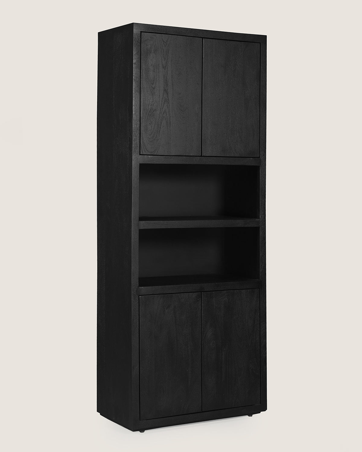 Boekenkast Hugo Black - 2 vakken 4 deuren | 80 cm