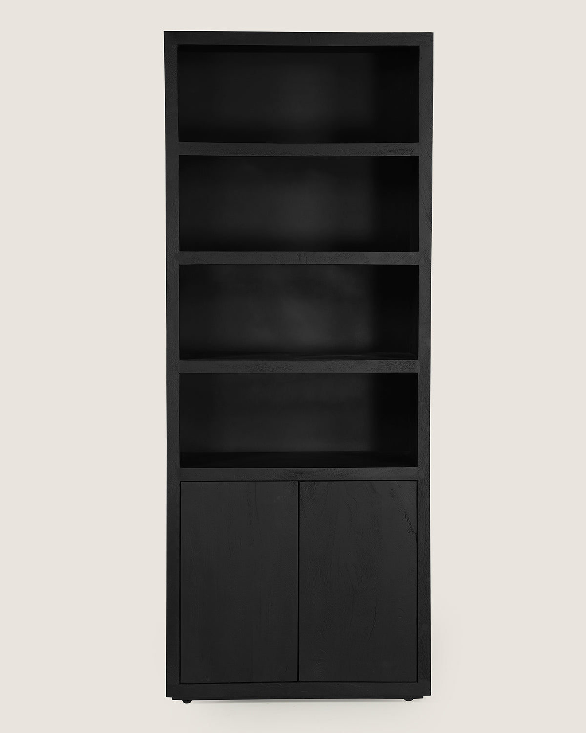 Hugo Bookshelf Black – 4 Shelves | 80 cm