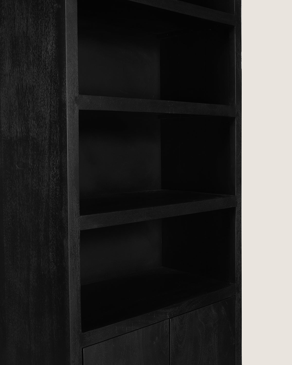 Hugo Bookshelf Black – 4 Shelves | 80 cm