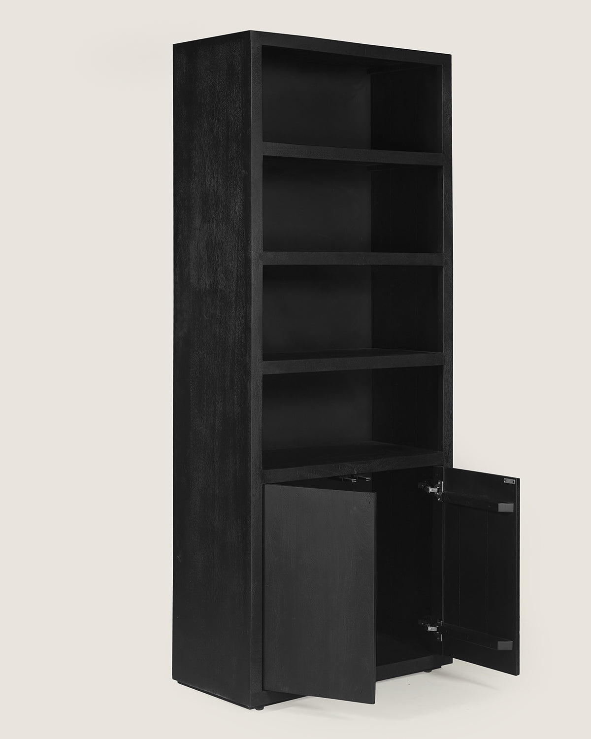 Hugo Bookshelf Black – 4 Shelves | 80 cm