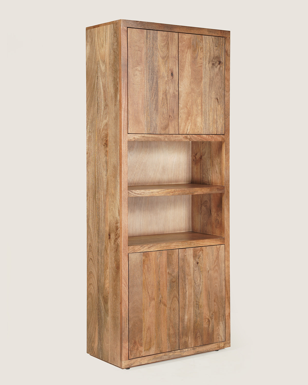 Boekenkast Hugo Brown - 2 vakken 4 deuren | 80 cm