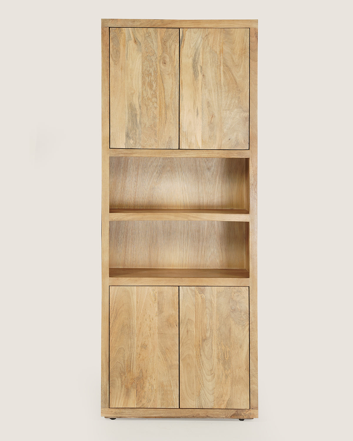 Boekenkast Hugo Natural - 2 vakken 4 deuren | 80 cm