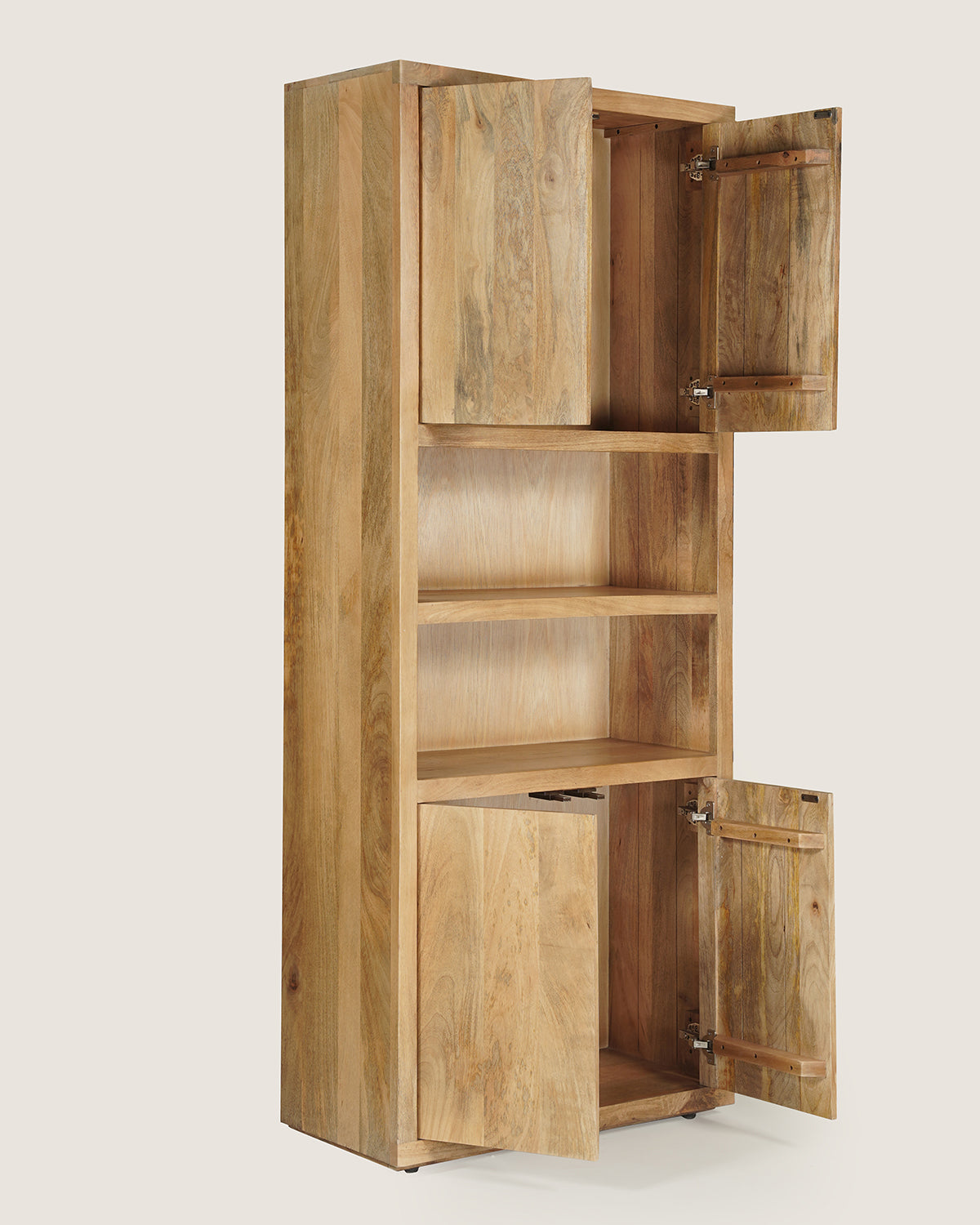 Boekenkast Hugo Natural - 2 vakken 4 deuren | 80 cm