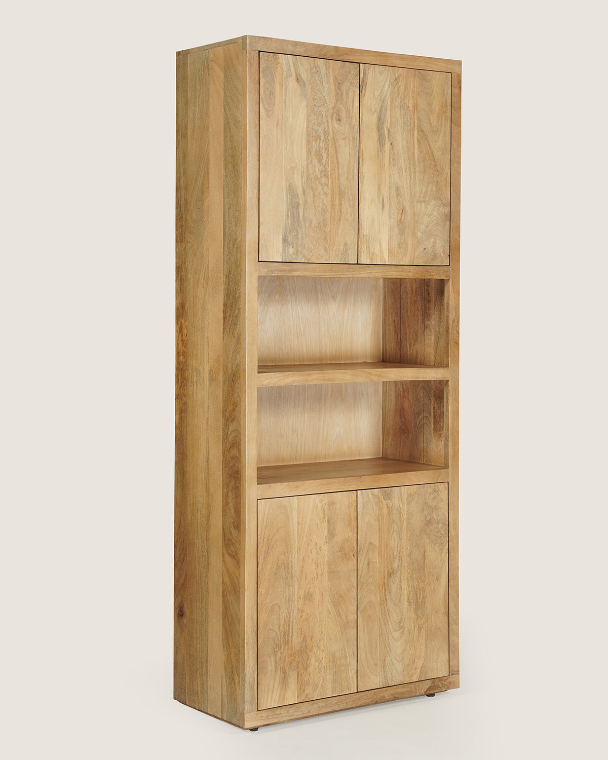 Boekenkast Hugo Natural - 2 vakken 4 deuren | 80 cm