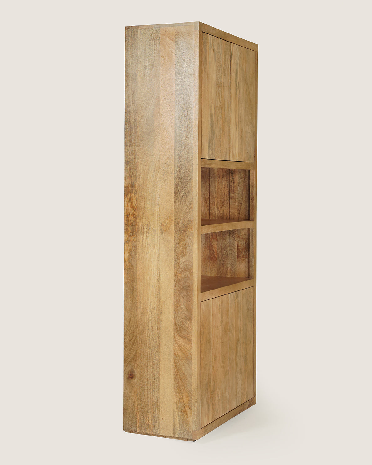 Boekenkast Hugo Natural - 2 vakken 4 deuren | 80 cm