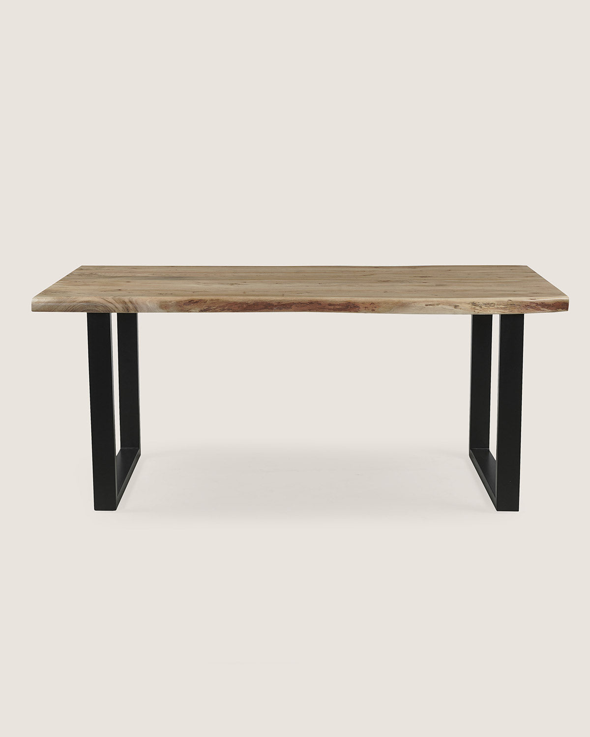 Eettafel Max Natural with U Leg - Live Edge | 160 cm