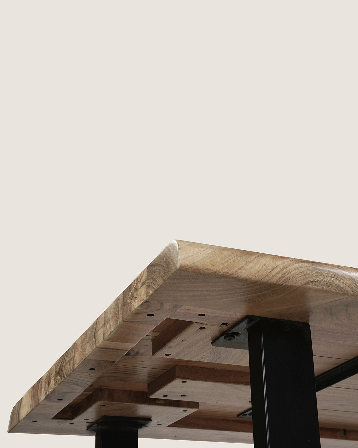 Eettafel Max Natural with U Leg - Live Edge | 160 cm