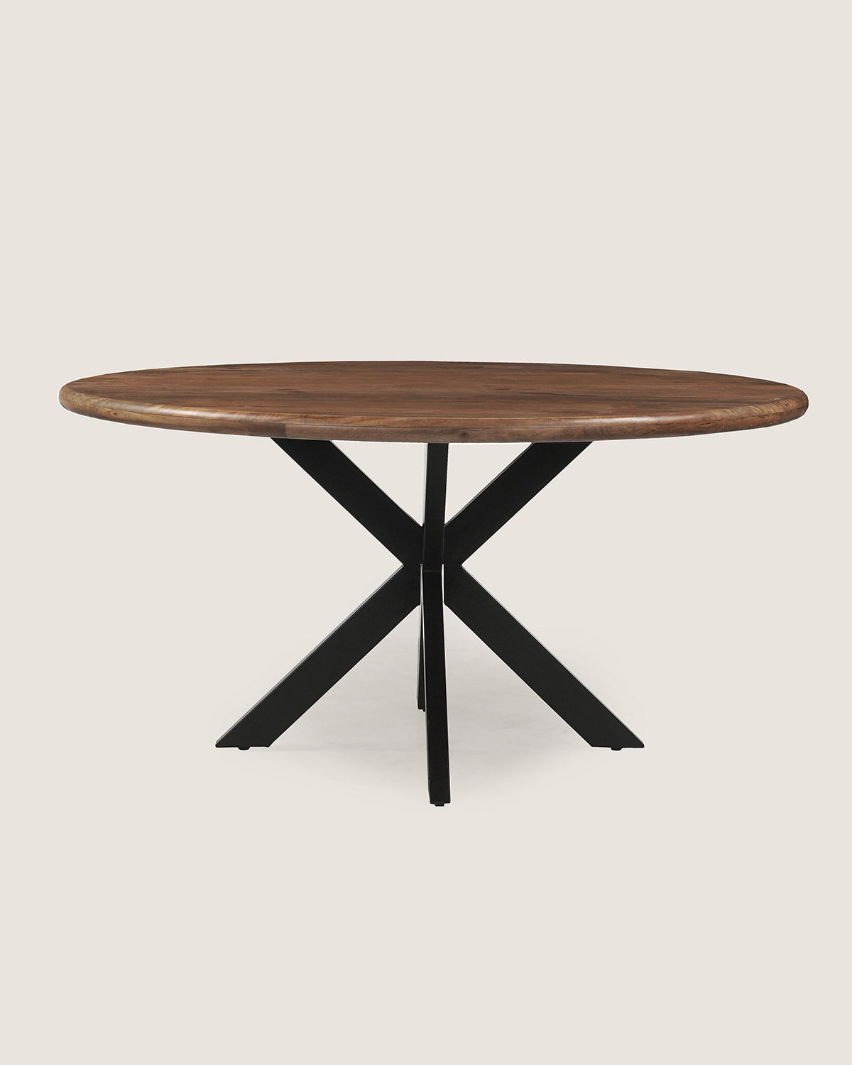 Cora Dining Table Brown with Matrix Legs – Round | 100 cm