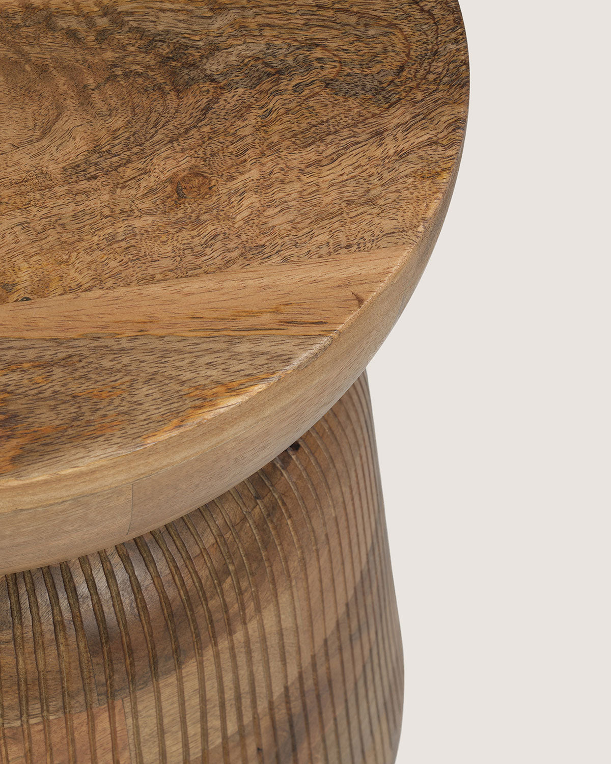 Mangohouten bijzettafel Nicole bruin – rond | 38 cm