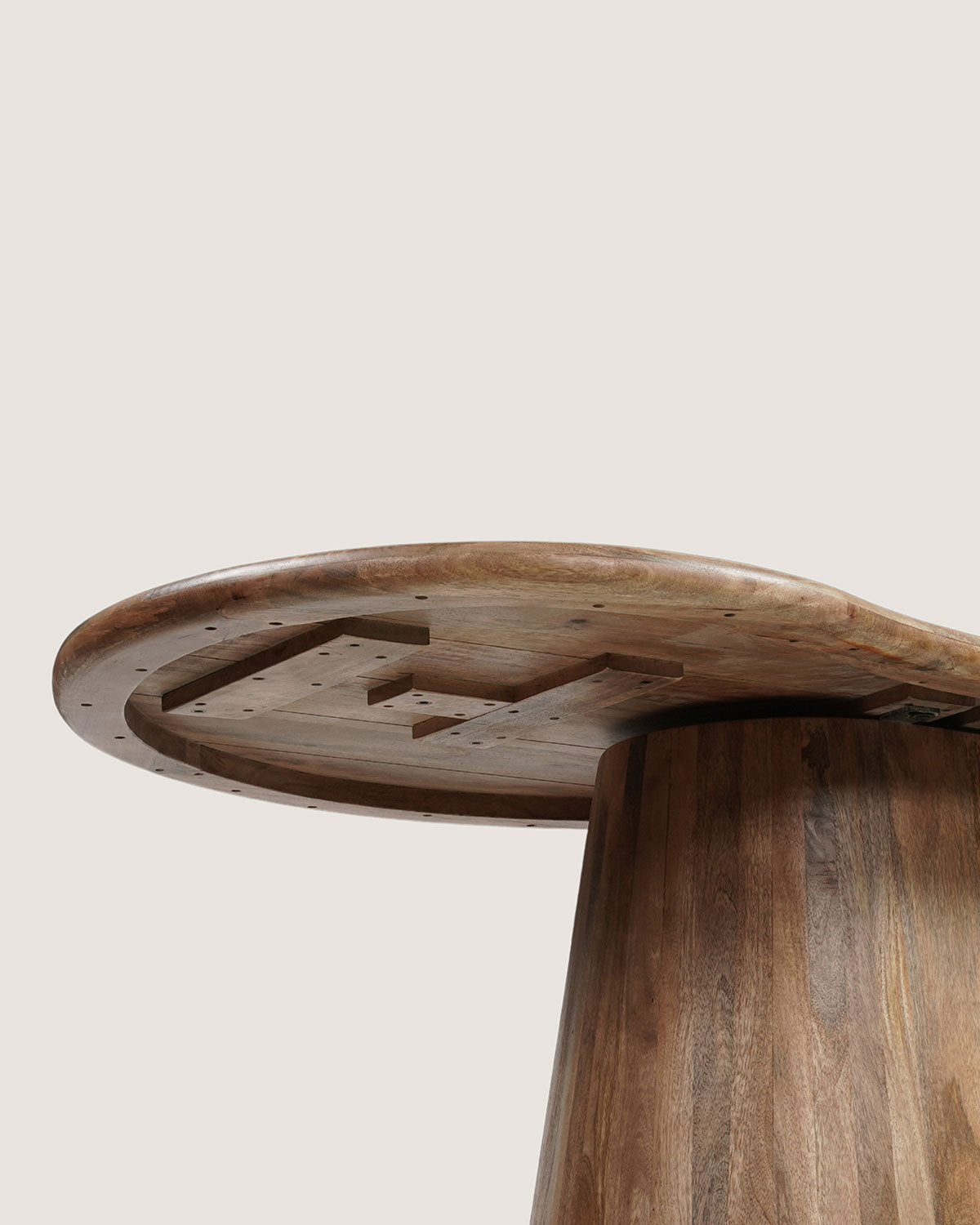 Eettafel Leo Brown with Monolithic Leg - Organic | 200 cm