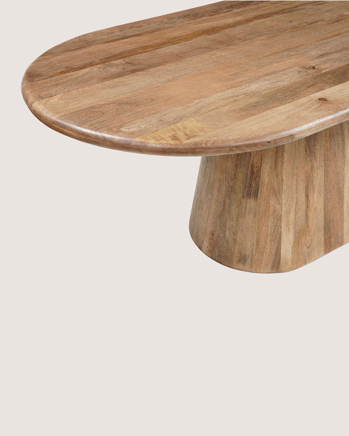 Eettafel Leah Brown with Monolithic Leg - Oval, 200 cm
