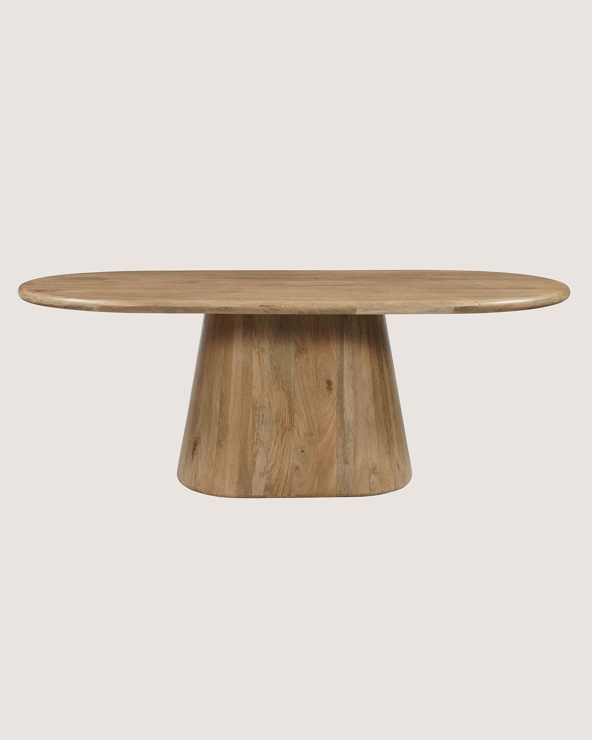 Eettafel Leah Natural with Monolithic Leg- Oval, 200 cm
