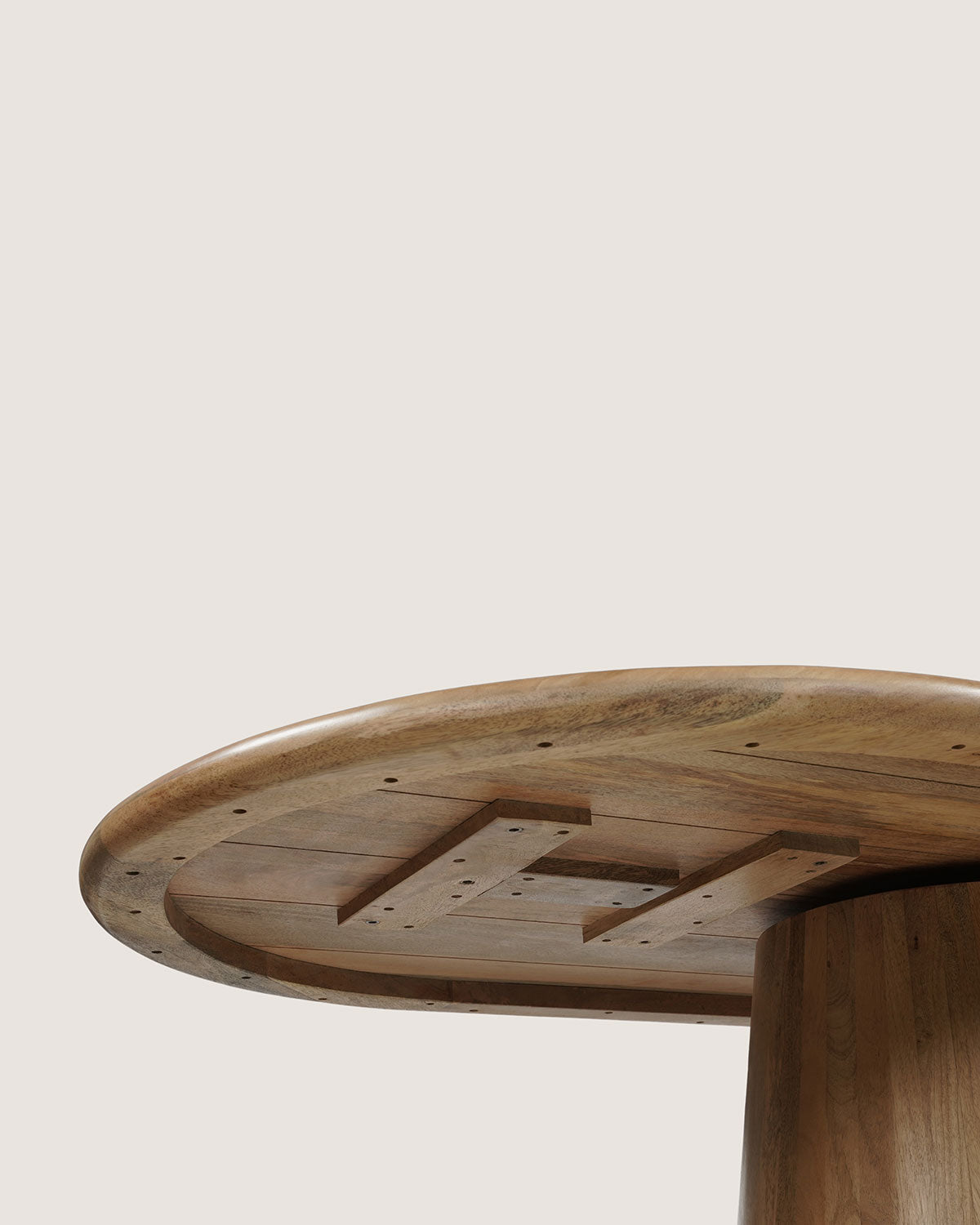 Eettafel Leah Natural with Monolithic Leg- Oval, 200 cm