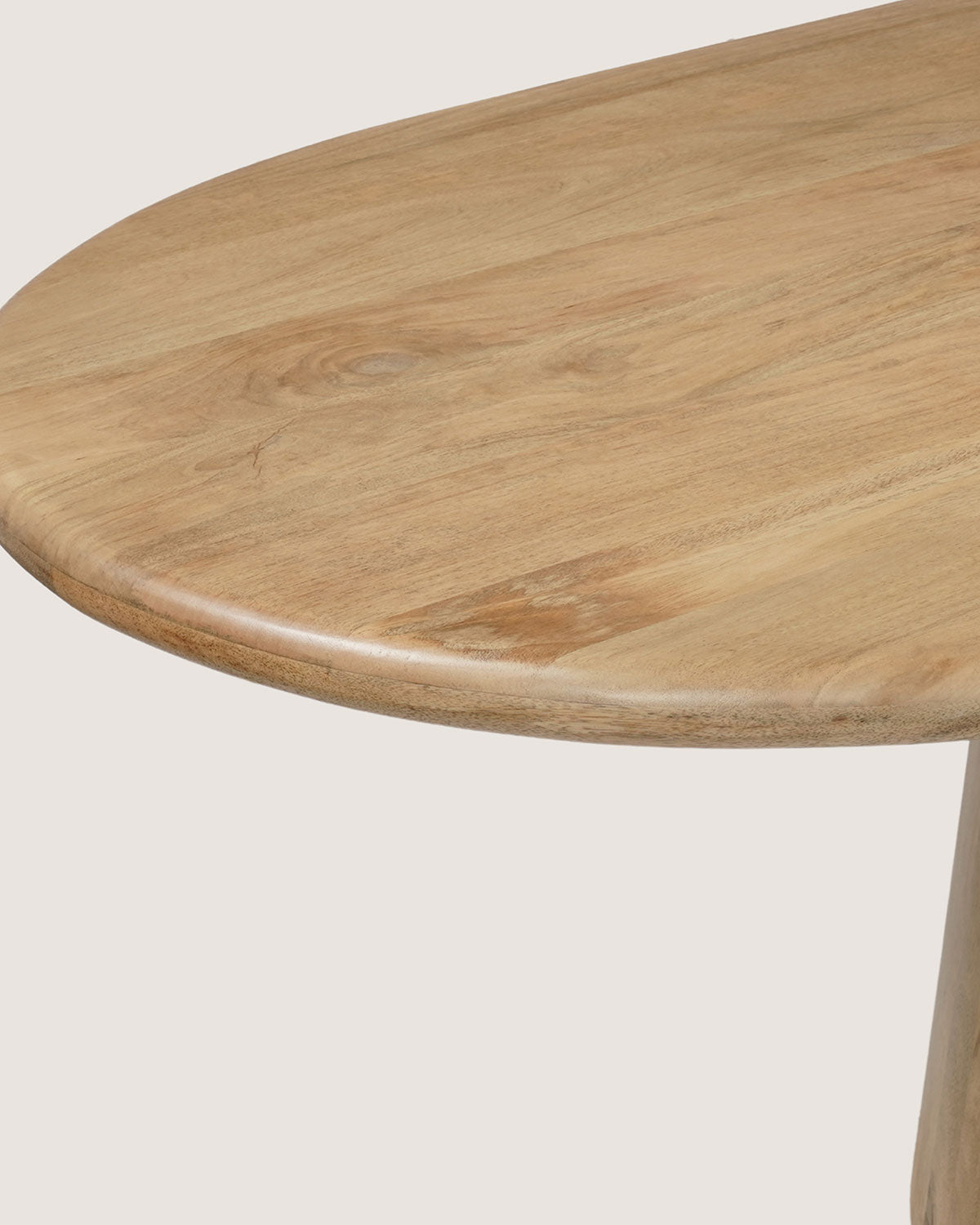Eettafel Leah Natural with Monolithic Leg- Oval, 200 cm