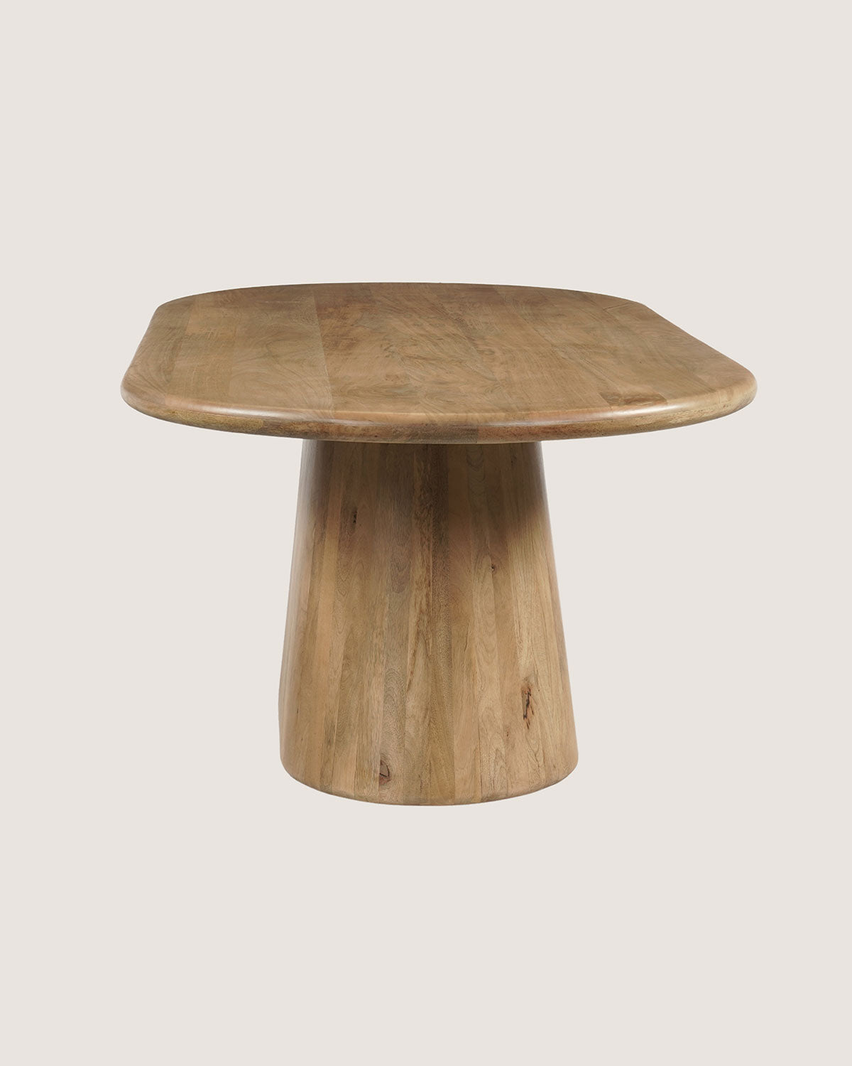 Eettafel Leah Natural with Monolithic Leg- Oval, 200 cm