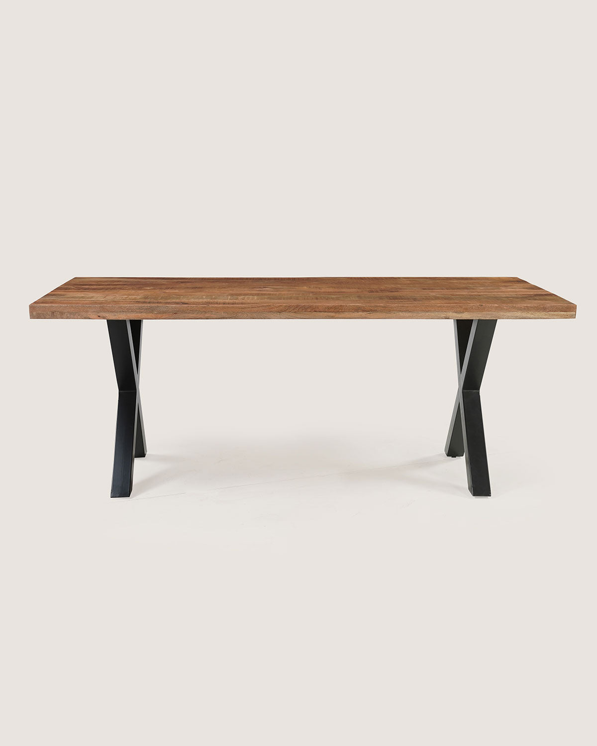 Eettafel Lina Rustic met X-vormige poten - Rechthoekig