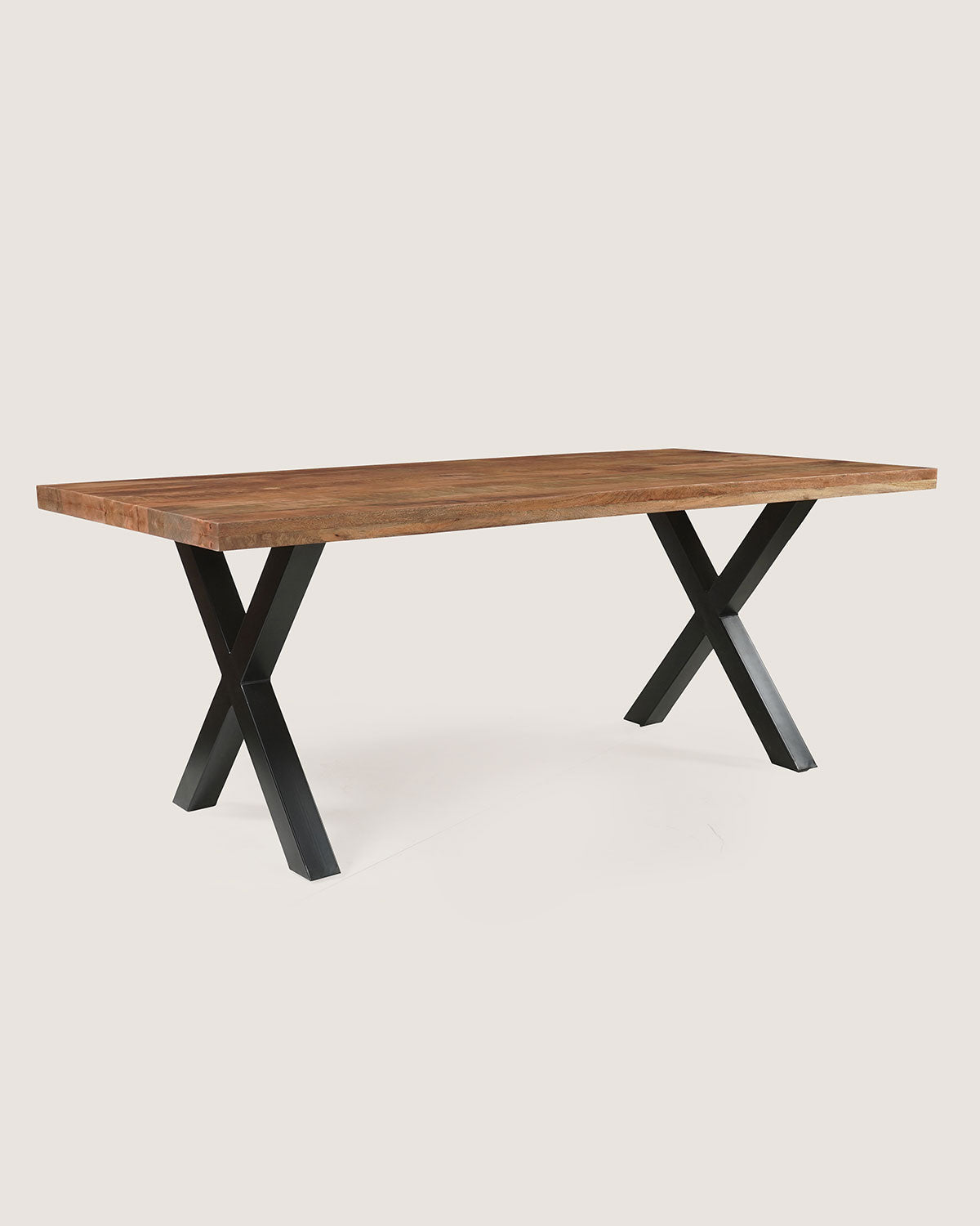 Eettafel Lina Rustic met X-vormige poten - Rechthoekig