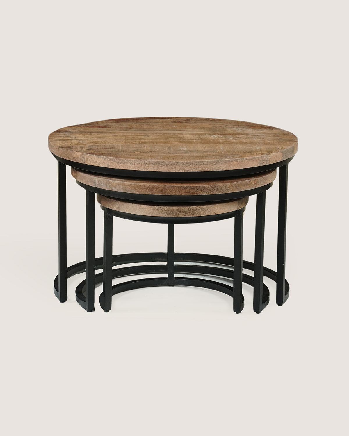 Salontafel Petra Rustic - Round | Set van 3
