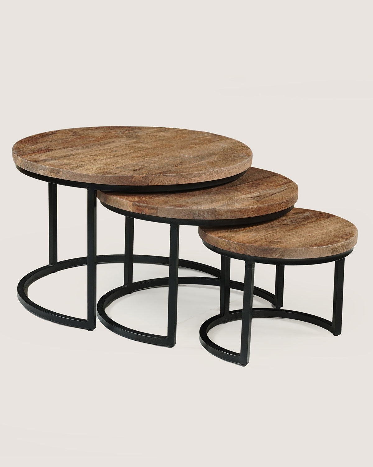 Salontafel Petra Rustic - Round | Set van 3