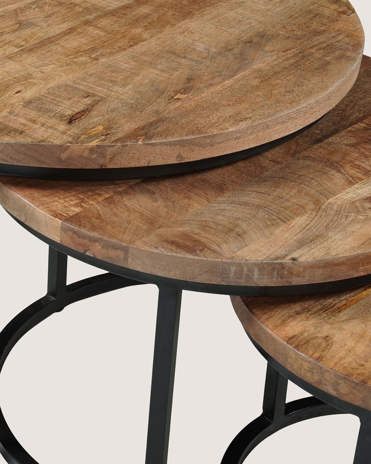 Salontafel Petra Rustic - Round | Set van 3