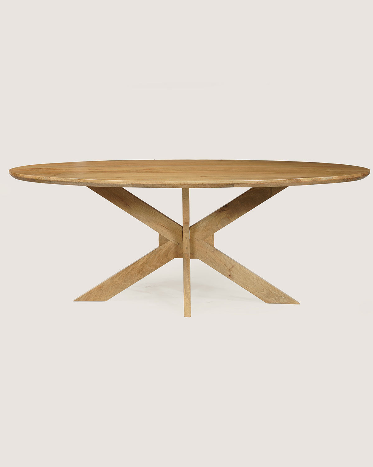 Eettafel Lotte Natural with Wooden Matrix Leg - Oval | 140 cm