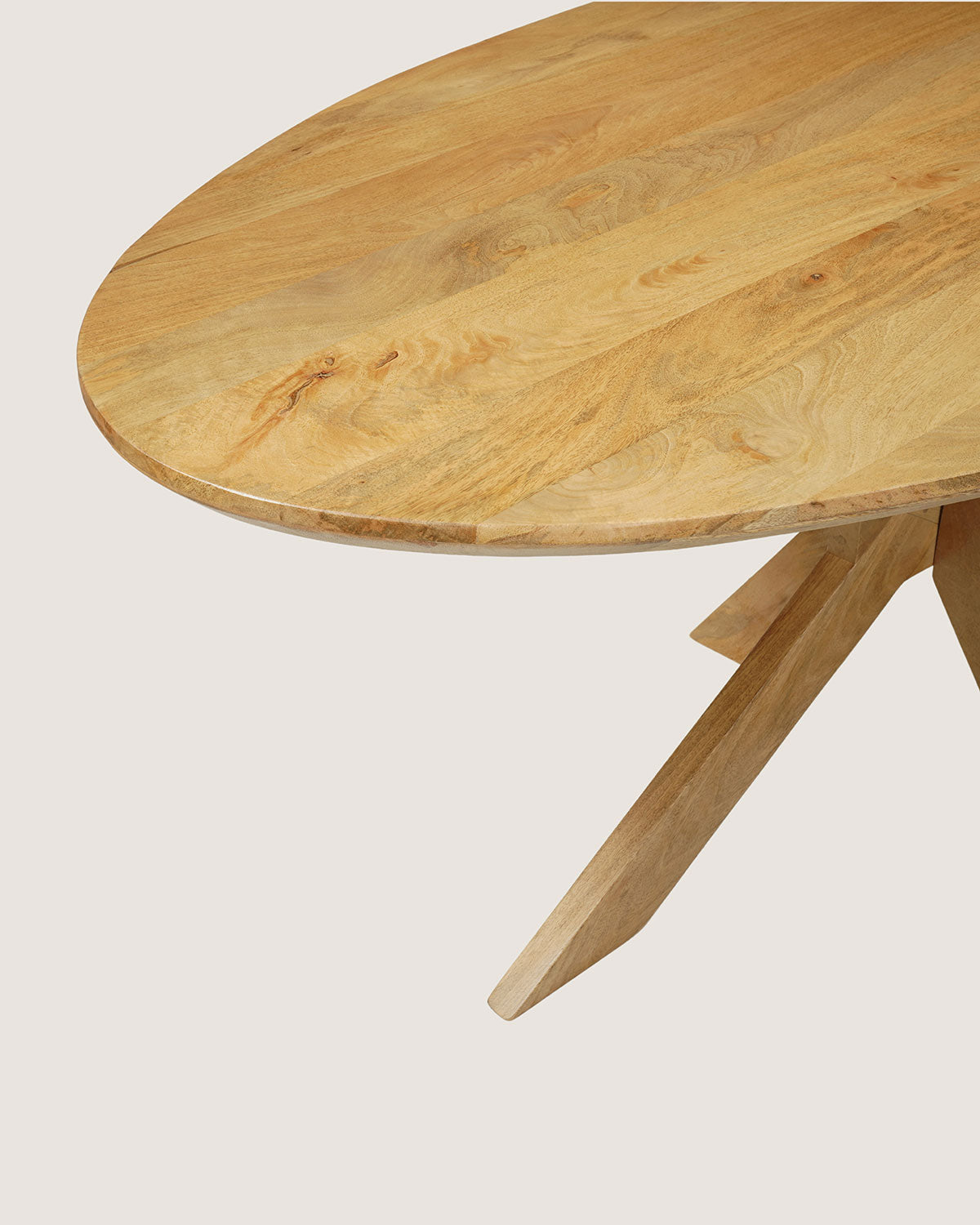 Eettafel Lotte Natural with Wooden Matrix Leg - Oval | 140 cm
