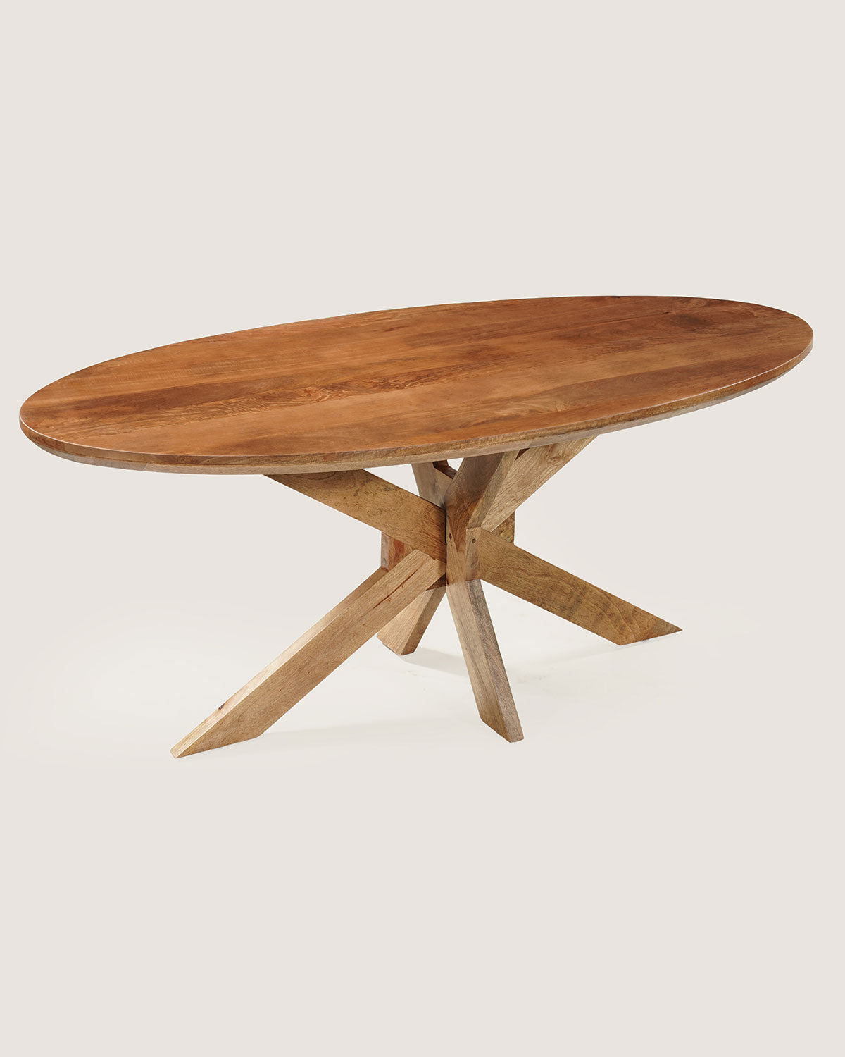 Eettafel Lotte Brown with Wooden Matrix Leg - Oval | 140 cm