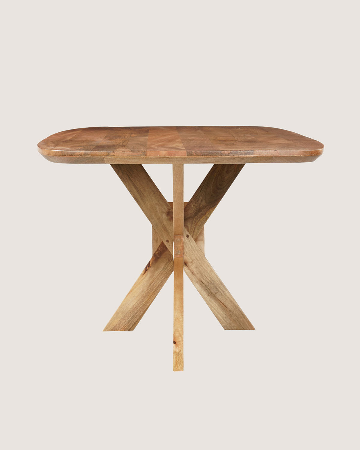 Eettafel Fynn Brown with Wooden Matrix Legs - Danish Oval | 140 cm