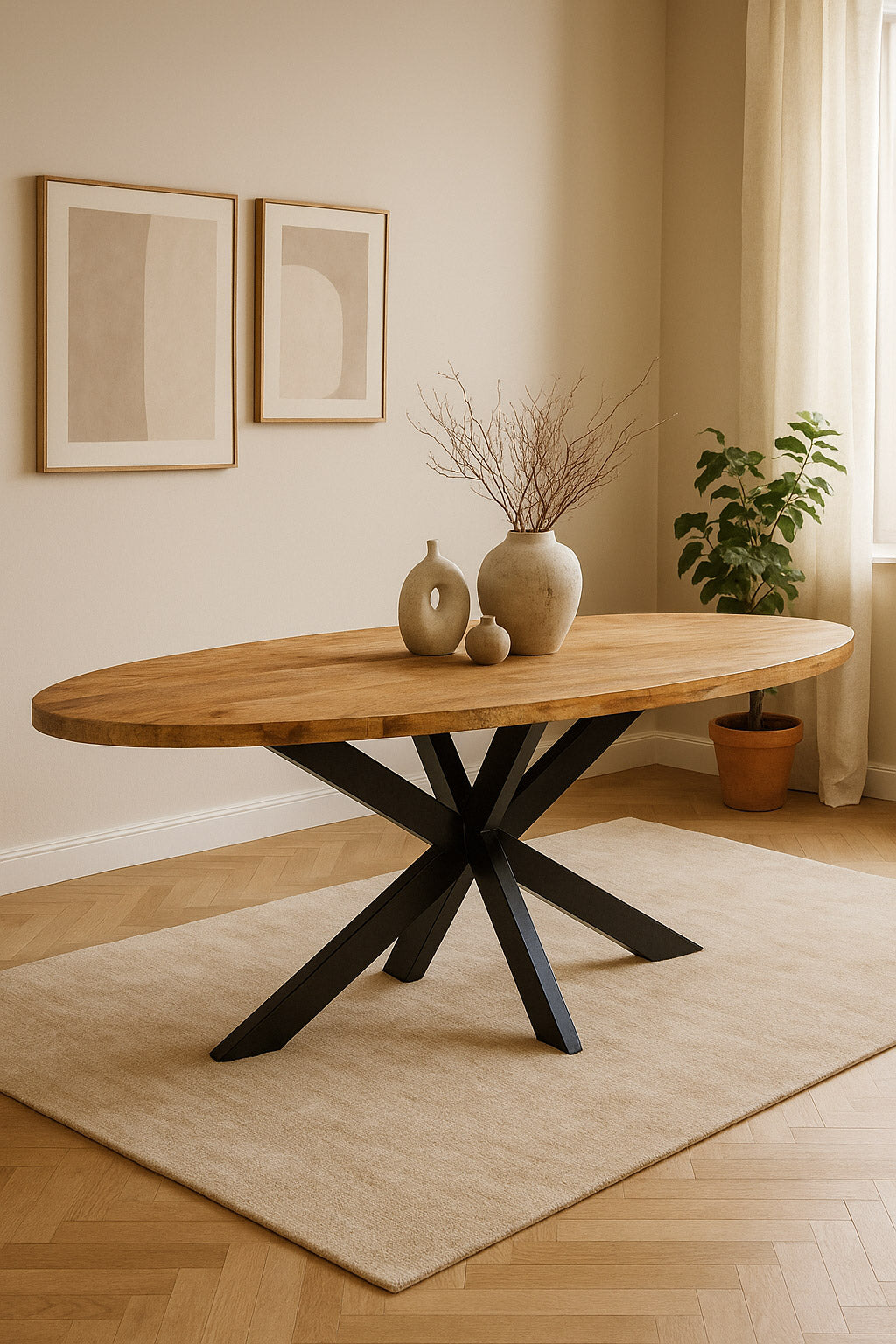 Eettafel Eva Rustic - Oval | 140 cm