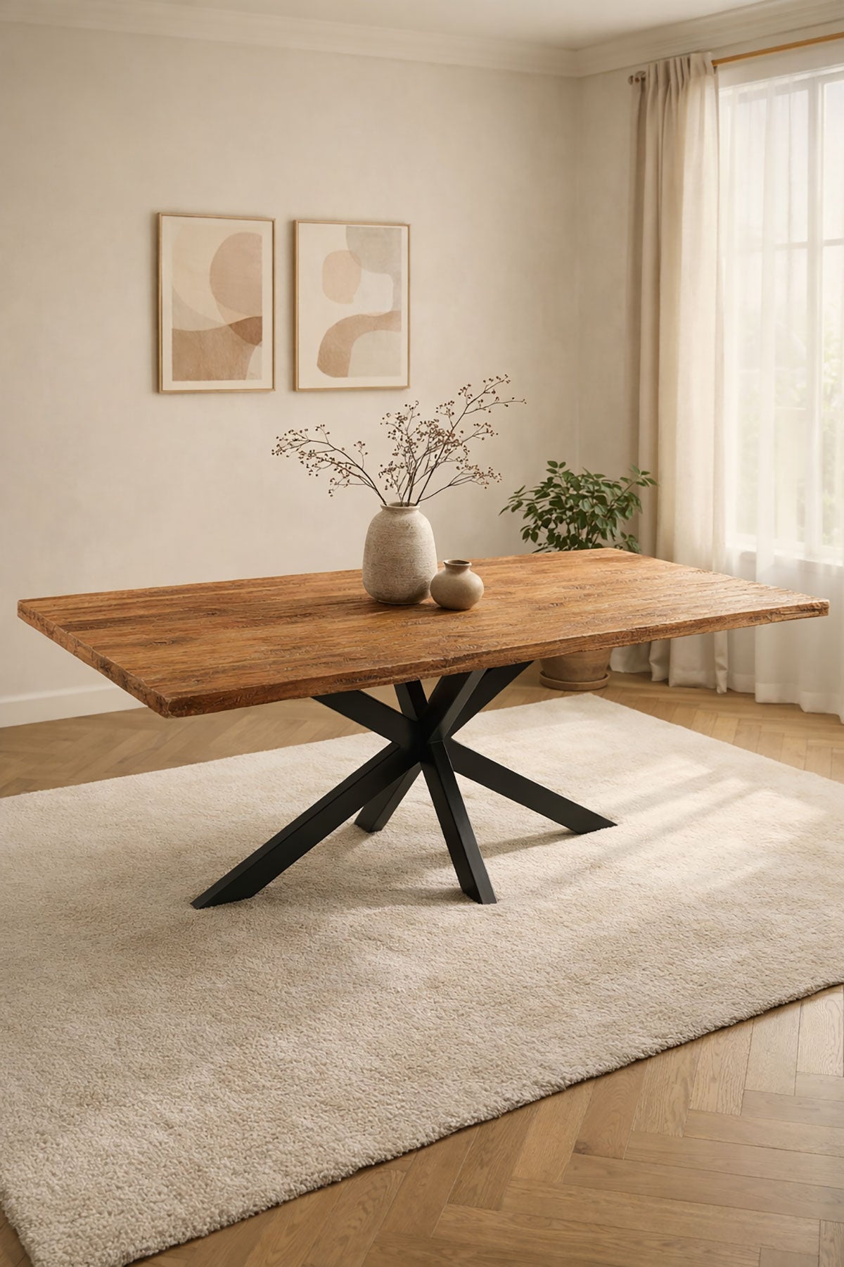 Eettafel Lina Rustic with Matrix Leg - Rectangular | 140 cm