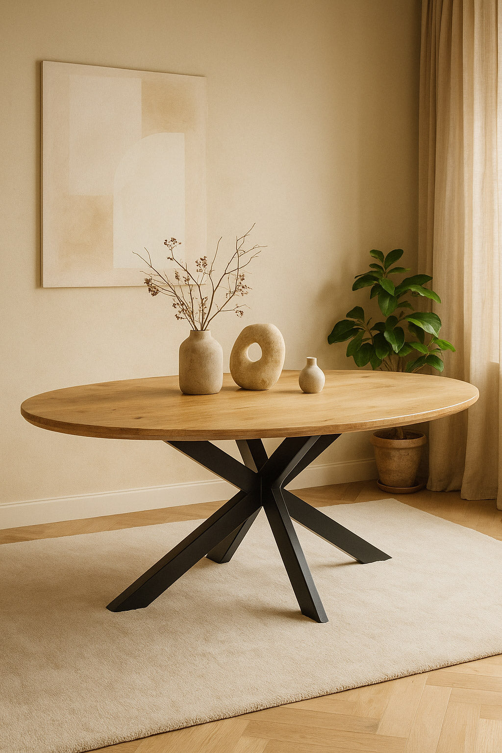 Eettafel Lotte Natural with Matrix Leg - Oval | 140 cm