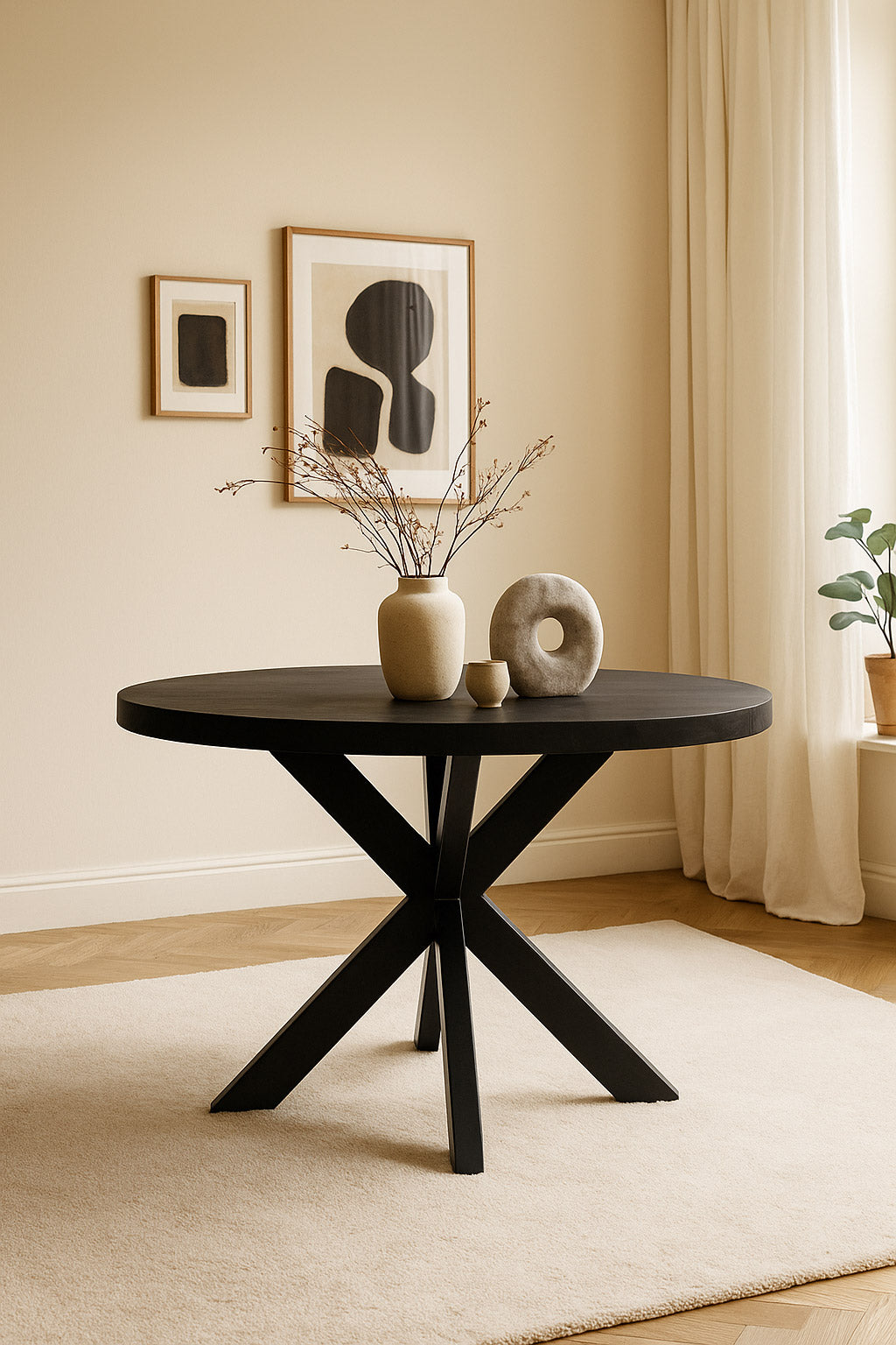 Eettafel Luca Black - Round | 100 cm