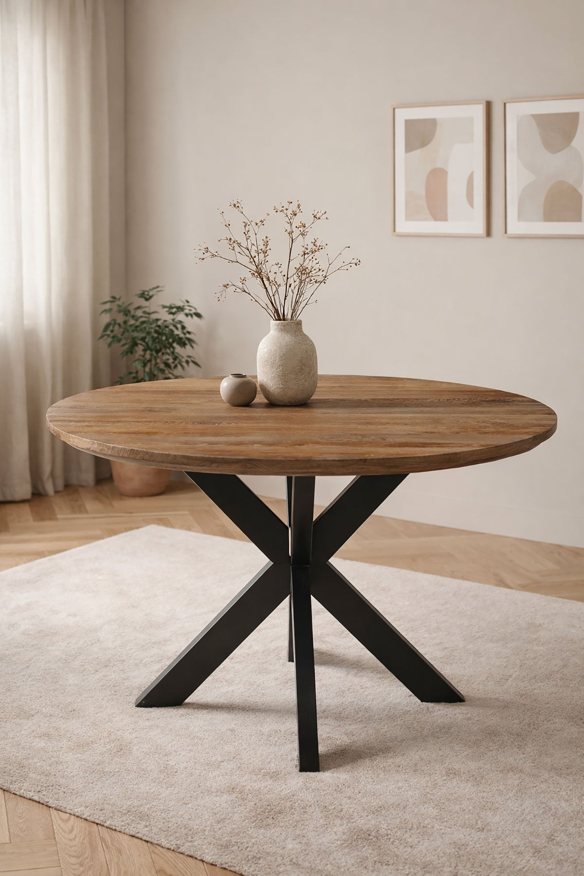 Eettafel Tessa Brown with Matrix Leg - Round | 110 cm