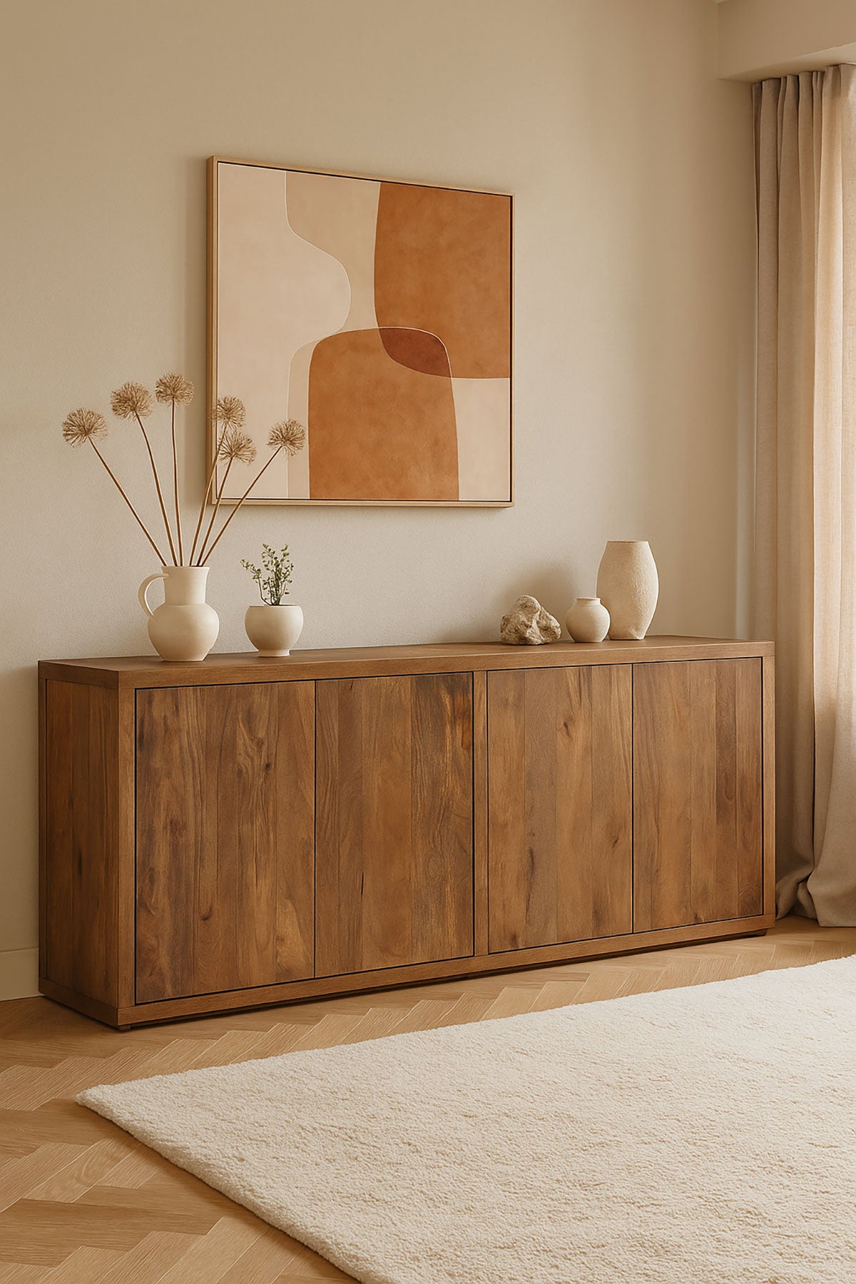 Dressoir Hugo Brown - 4 Deurs | 200 cm