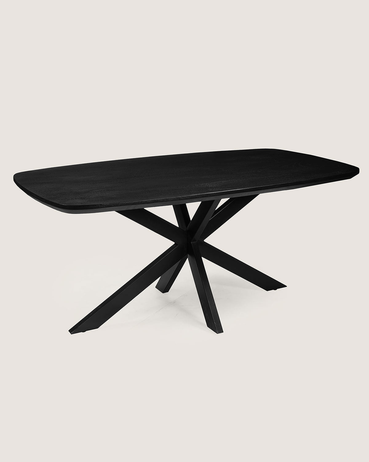 Eettafel Fynn Zwart met Matrix Poten - Deens Ovaal