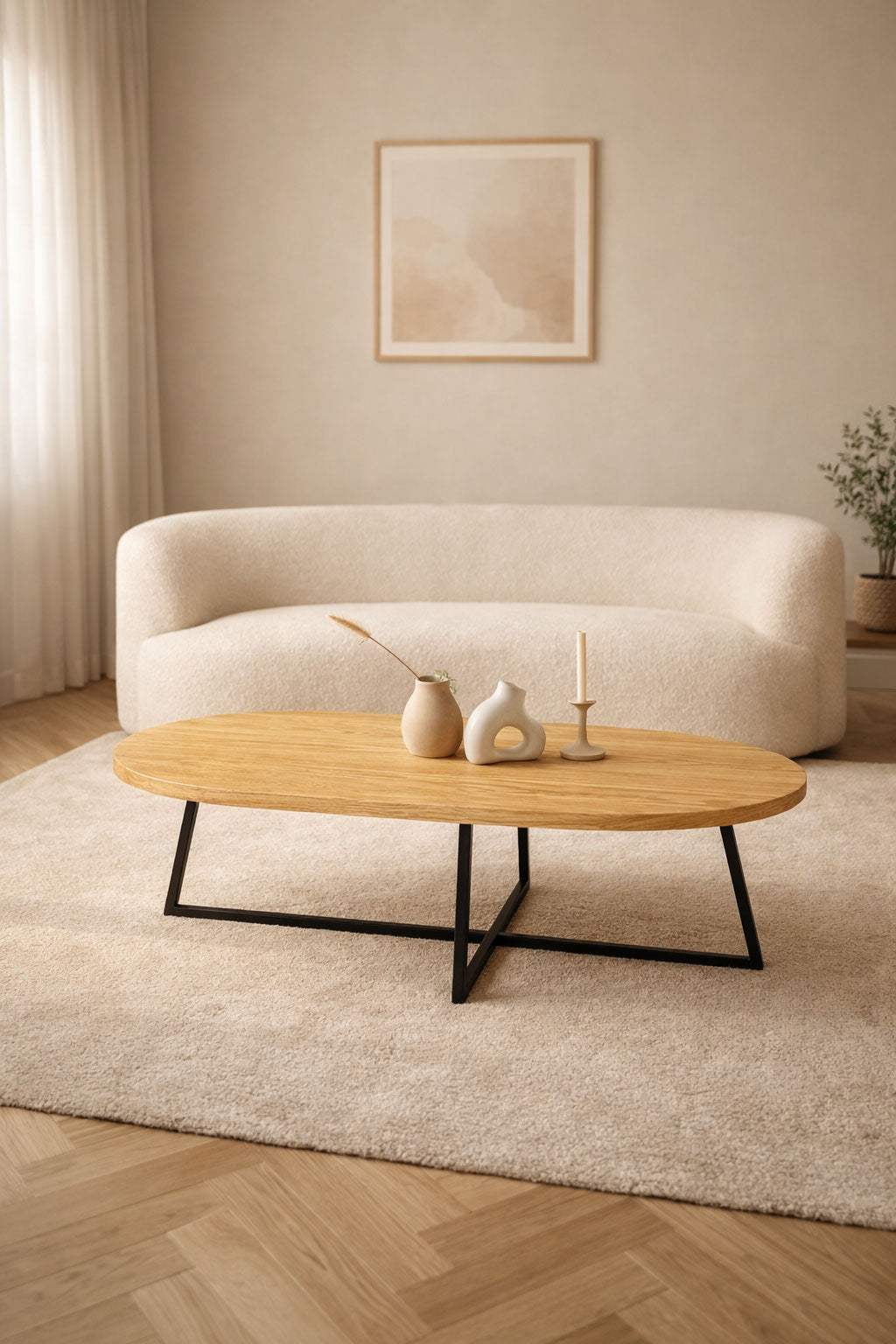 Salontafel Rachel Natural - Oval | 120 cm