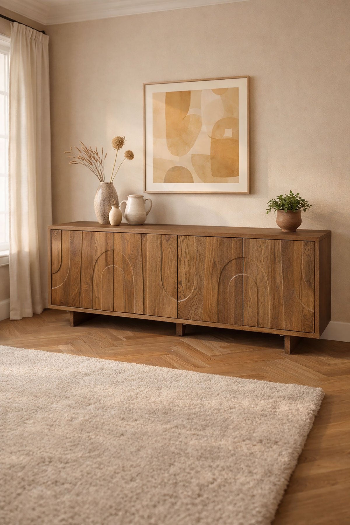 Dressoir Maya Brown - 4 Deurs | 200 cm