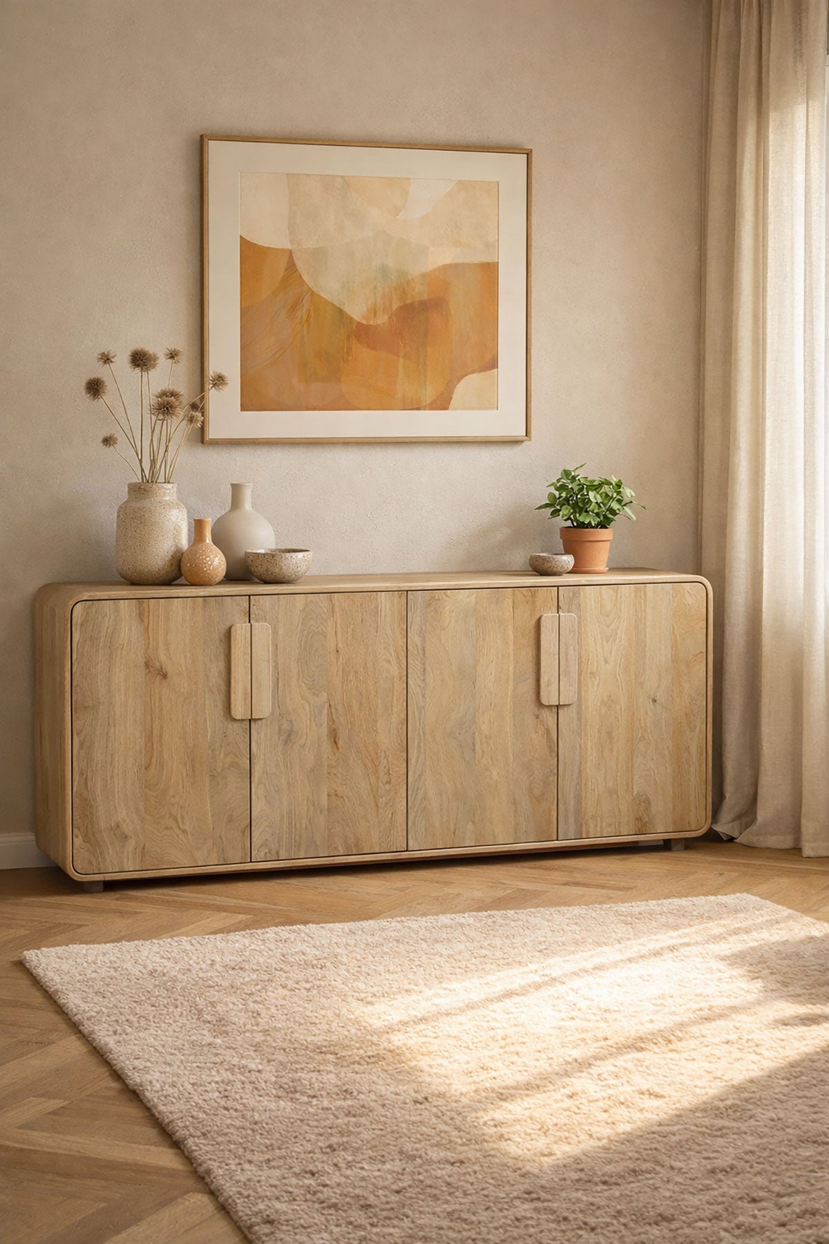 Dressoir Sophie Naturel - 4 Deurs | 200 cm