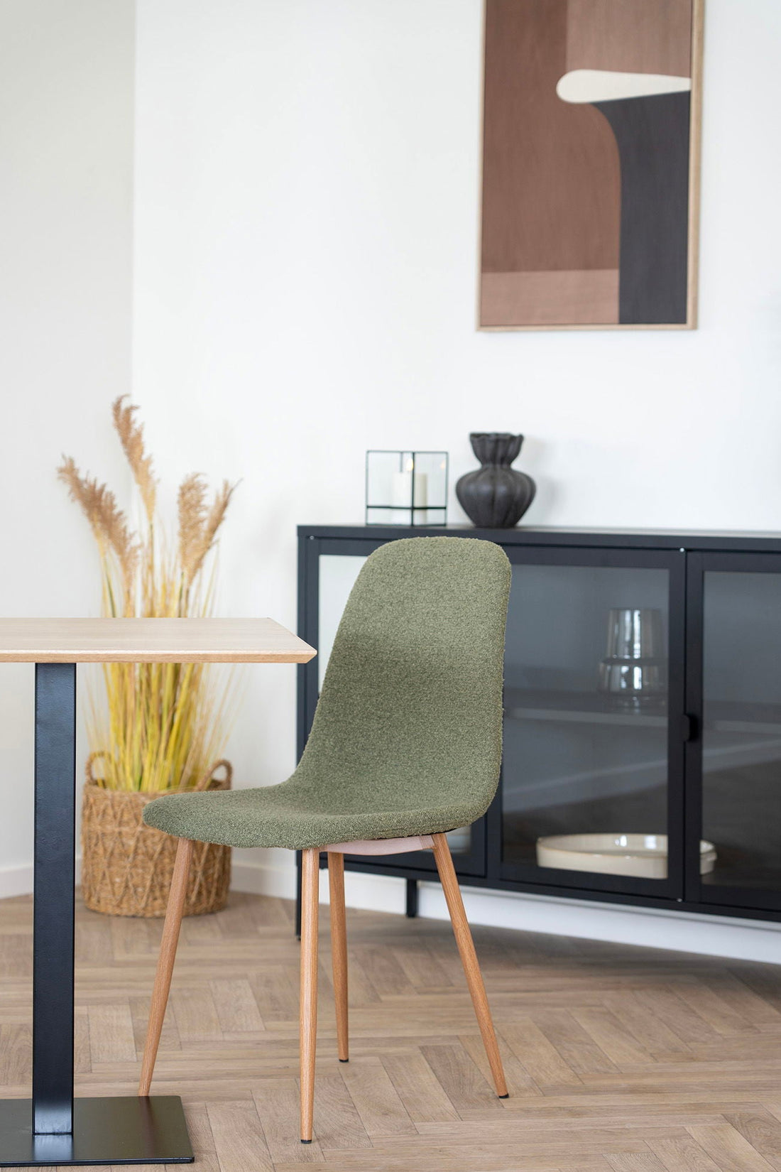 Stockholm Dining Chair – Dark Green Bouclé By House Nordic (set of 2)