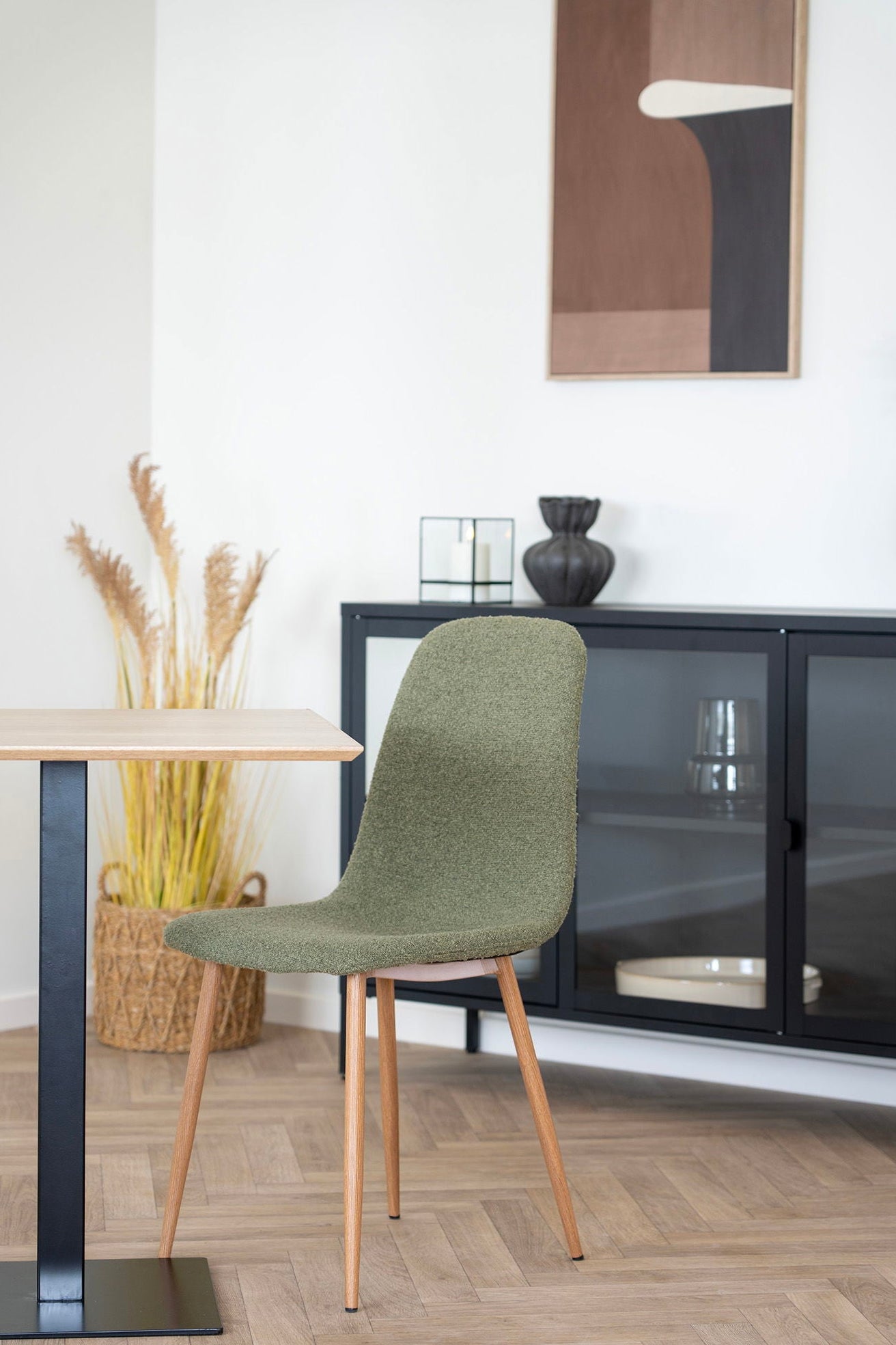 Stockholm Dining Chair – Dark Green Bouclé By House Nordic (set of 2)