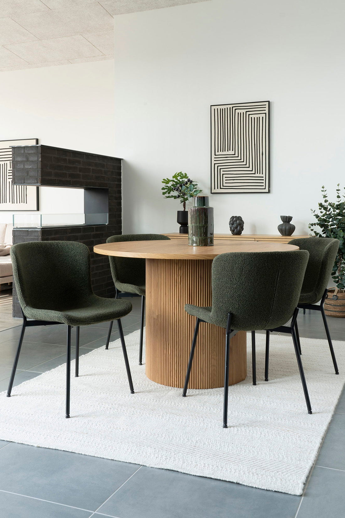 Maceda Dining Chair – Dark Green By House Nordic (Set of 2)