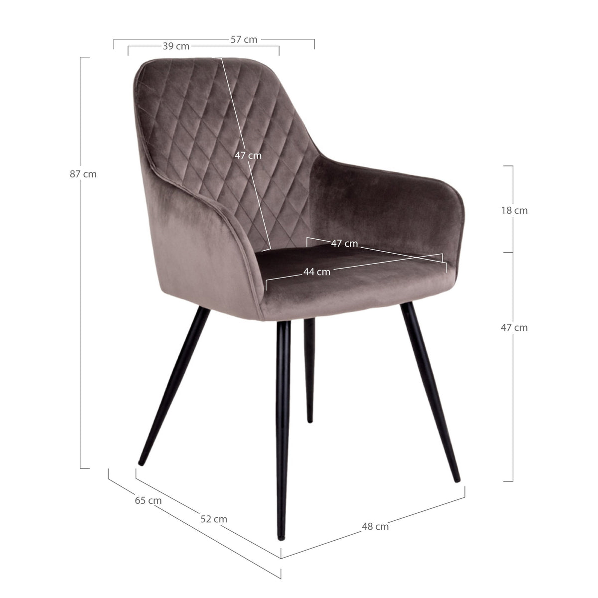 Harbo Dining Chair – Mushroom by House Nordic (Set of 2)