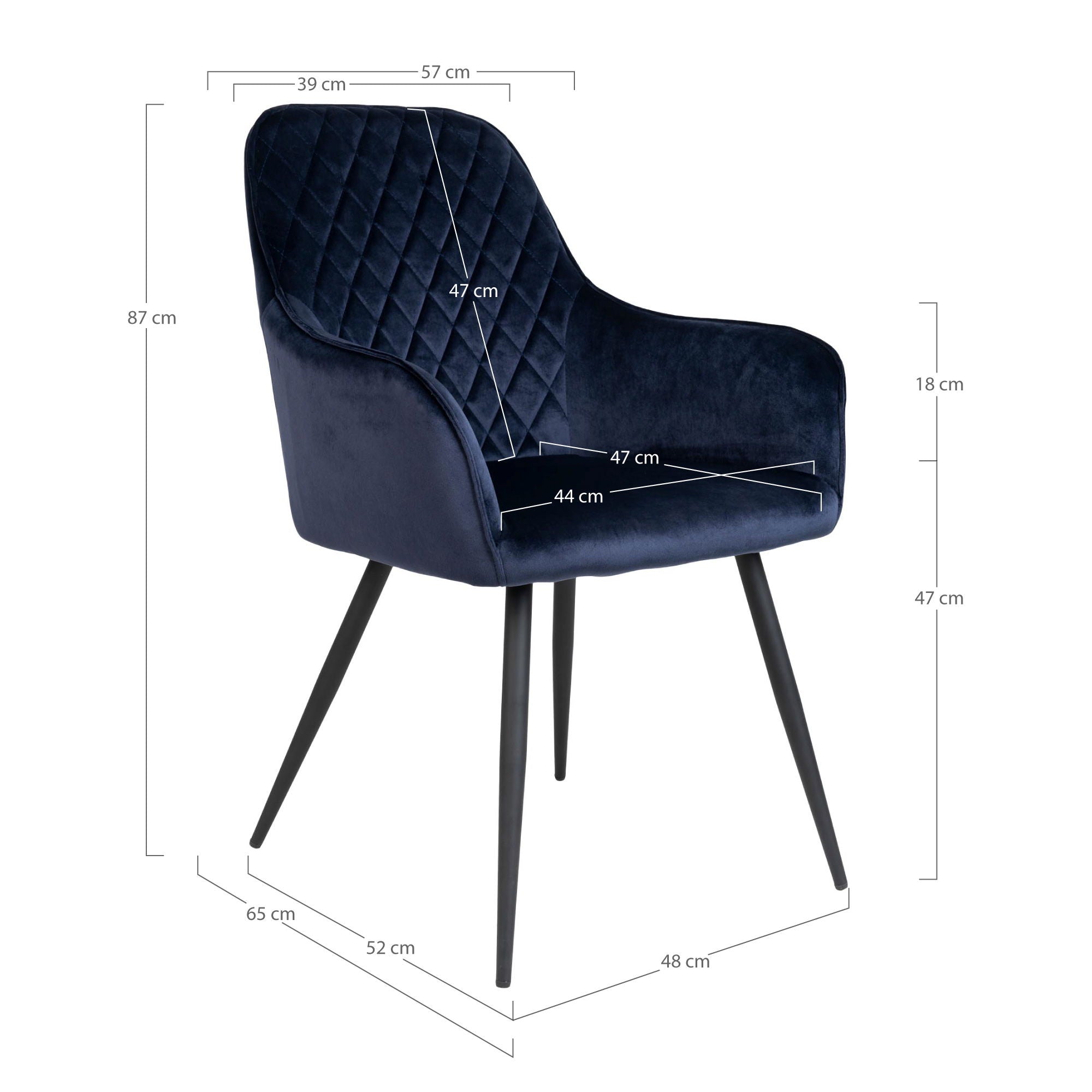 Harbo Dining Chair – Blue By House Nordic (Set of 2)