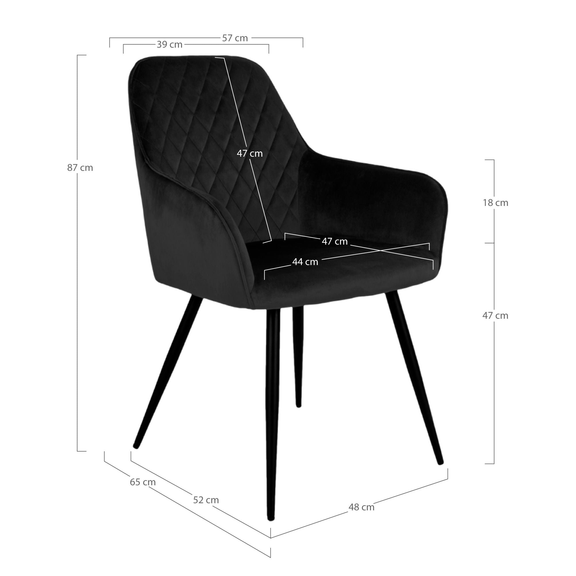 Harbo Dining Chair – Black By House Nordic (Set of 2)