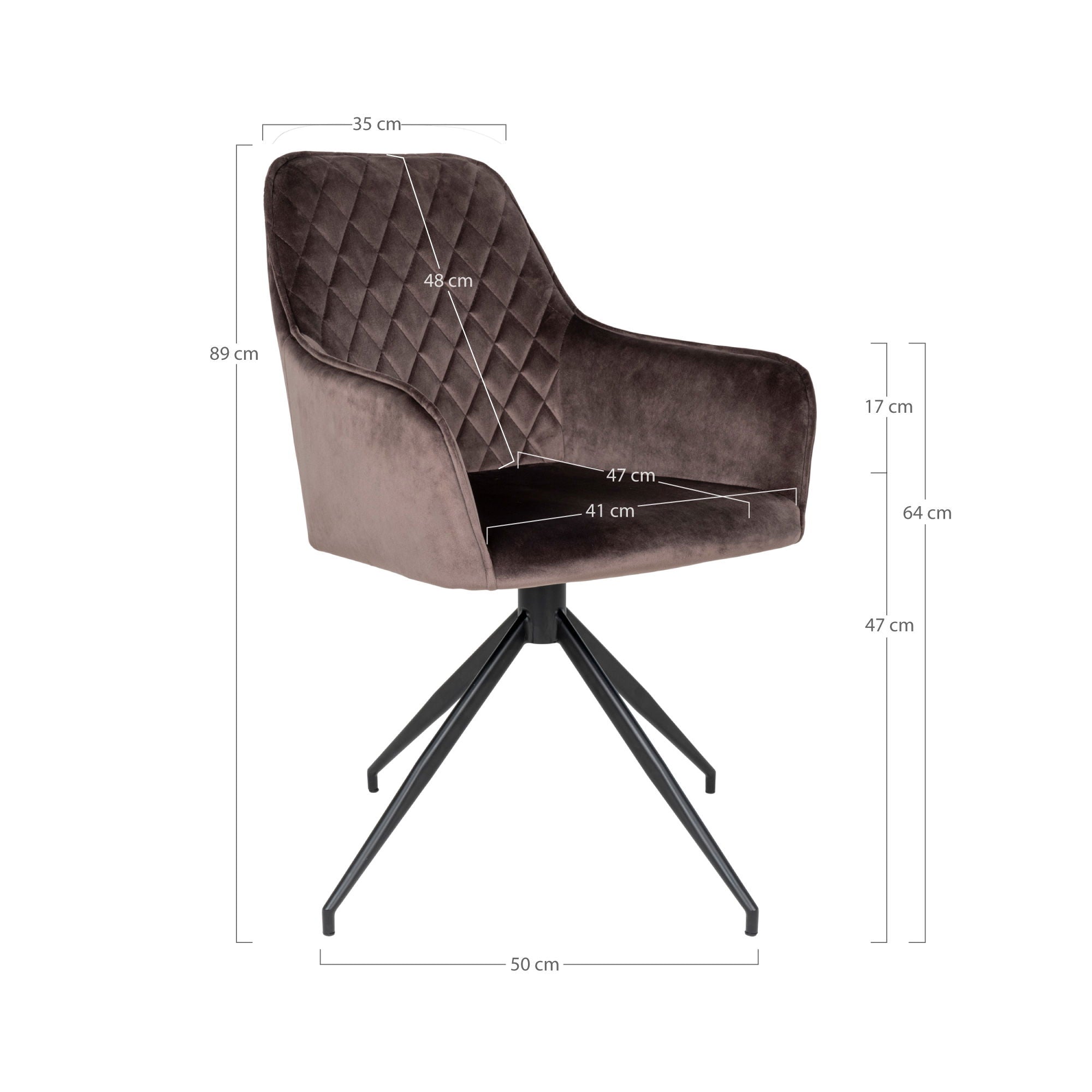 Harbo Dining Chair with Swivel – Mushroom By House Nordic
