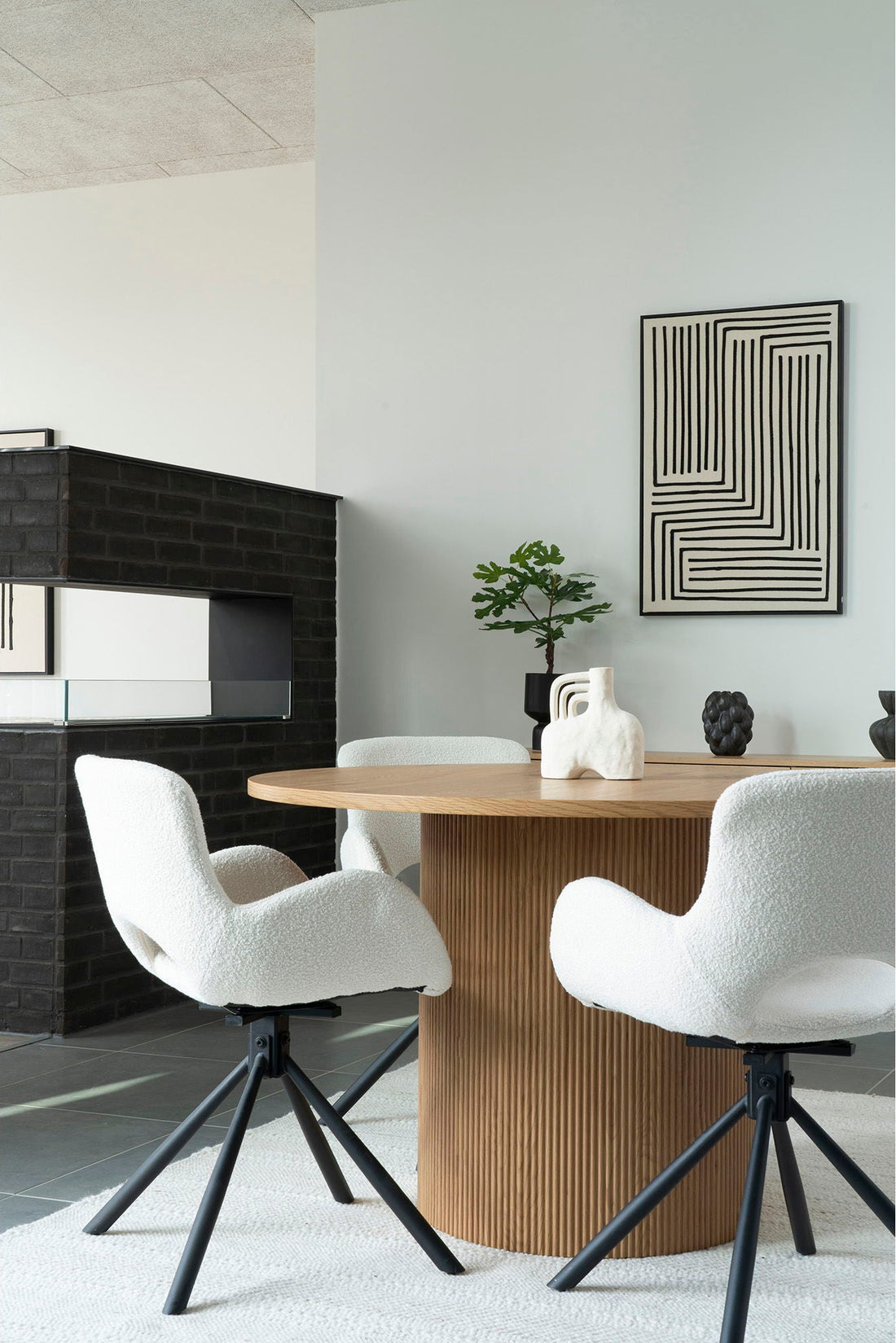 Amorim Dining Chair (Swivel) – Off-White By House Nordic (Set of 2)